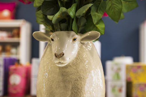 White faced Suffolk flower vase White Gables Galway